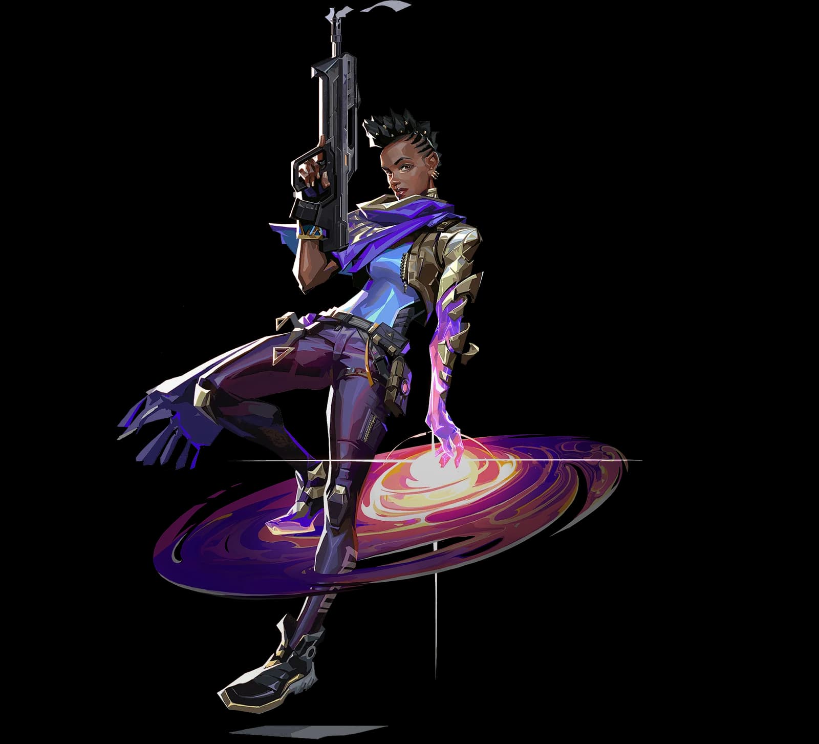 Astra, agente de Valorant, en su arte oficial de Riot Games